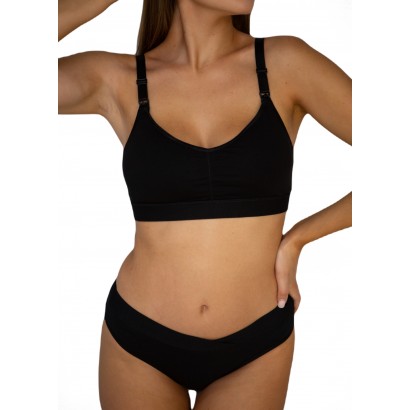 Комплект Инь-Янь 2 топа для кормления Черный + Белый